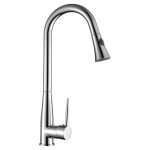 ברז פעמון נשלף גבוה כרום ניקל CUCINA- אקווילה פרימיום