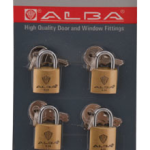 רביעיית מנעולי תליה משוננים 20 מ"מ