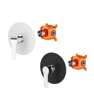 אינטרפוץ 3 דרך עם קופסת הגנה שחור/ לבן ARAO- אקווילה פרימיום