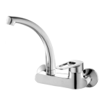 ברז קיר ברבור פיה קצרה ניקל מוברש CAPINERA- אקווילה