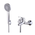 ברז אמבט עם מזלף כרום ניקל PANO- אקווילה