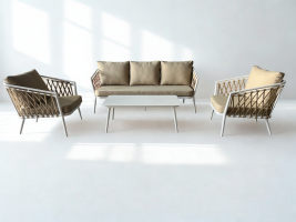 פינת ישיבה חוץ 4 חלקים- דגם סיישל