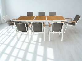 פינת אוכל חוץ 9 חלקים- דגם פורטו