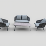 פינת ישיבה חוץ 4 חלקים- דגם דובאי