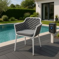 כיסא ישיבה אלומיניום משולב חבלי פוליאסטר- דגם סידני