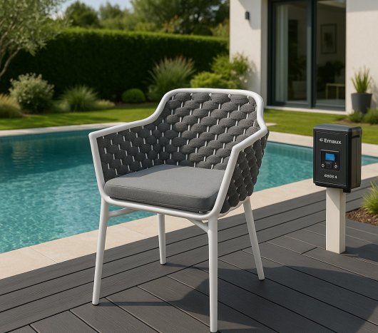 כיסא ישיבה אלומיניום משולב חבלי פוליאסטר- דגם סידני