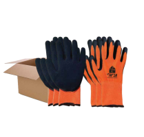 כפפות עבודה בצבע כתום/שחור אביאלי - קרטון 240 יח'