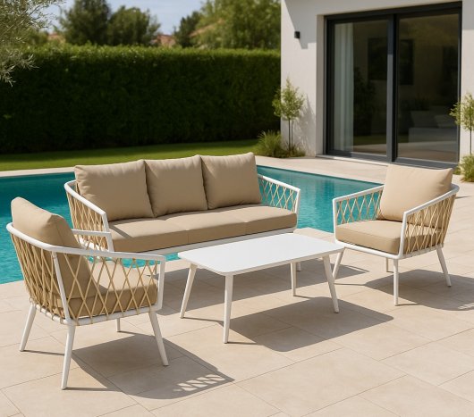 פינת ישיבה חוץ 4 חלקים- דגם סיישל