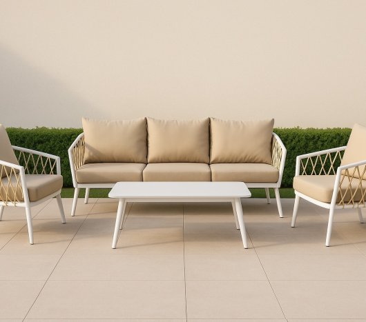 פינת ישיבה חוץ 4 חלקים- דגם סיישל