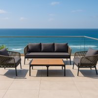 פינת ישיבה חוץ 4 חלקים- דגם מיאמי