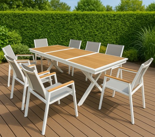 פינת אוכל חוץ 9 חלקים- דגם פורטו