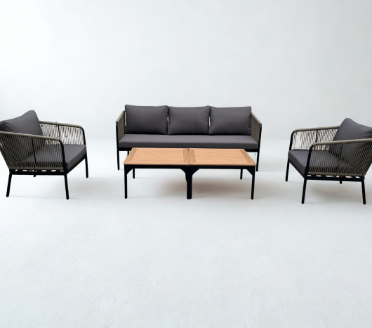 פינת ישיבה חוץ 4 חלקים- דגם מיאמי