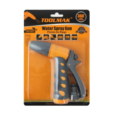 אקדח השקיה פלסטיק כתום/אפור- TOOLMAK