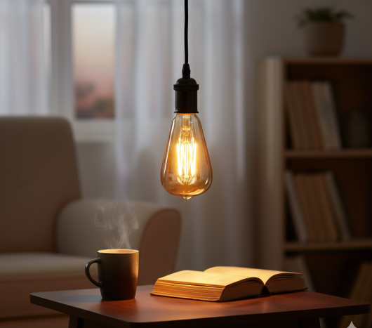 נורת פחם שקופה 8W  הברגה E27