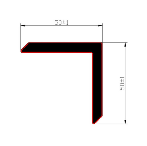 פרופיל זווית L לחיפוי קיר- אפור
