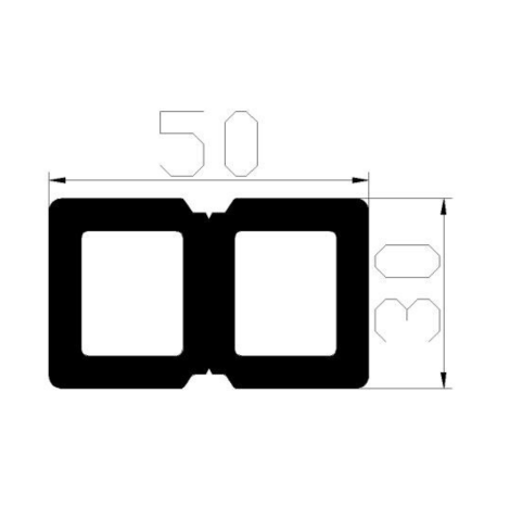 קורת תשתית לחיפוי דק/ קיר- שחור