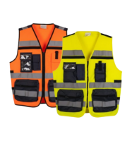 אפוד בטיחות זוהר מנהלים- צהוב/כתום