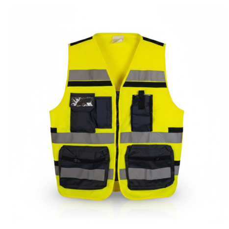 אפוד בטיחות זוהר מנהלים- צהוב/כתום