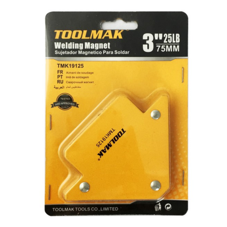 זווית מסגרית מגנטית 90 בכמה גדלים- TOOLMAK