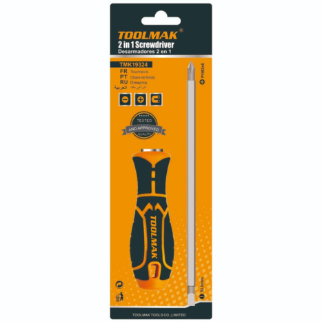 מברג מתחלף PH2+SL6 אורך 140 מ