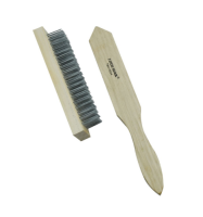 מברשת ידית עץ שיערות פלדה 6 שורות- TOOLMAK