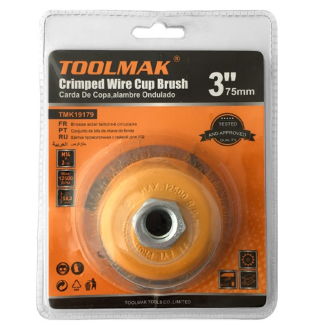 מברשת כוס שיערות פלדה- TOOLMAK