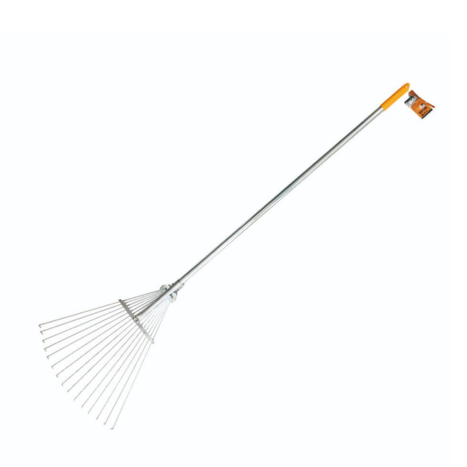 מגרפת עלים מתכת מתכווננת 15 שיניים- TOOLMAK