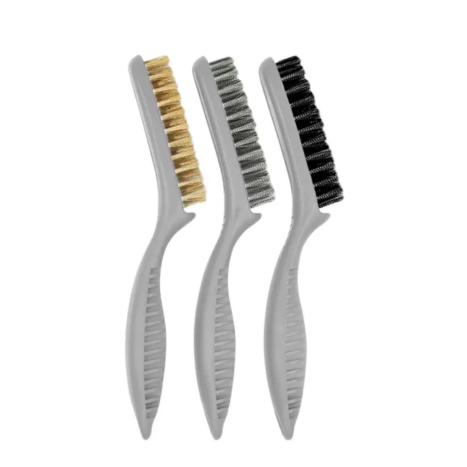 סט 3 מברשות פלדה ידית גומי- ROLLINGDOG