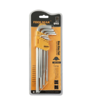 סט מפתחות אלן 9 יח' ארוך מילמטרי 1.5-10 מ