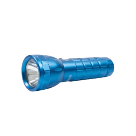 פנס יד פלסטיק כולל סוללות- אפור/כחול