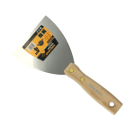 שפכטל מתכת 4" ידית עץ- TOOLMAK