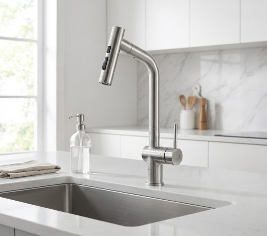 ברז נשלף כרום מוברש SUPREME- אקווילה פרימיום