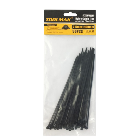 אזיקונים שחורים חבילה 50 יח'- TOOLMAK