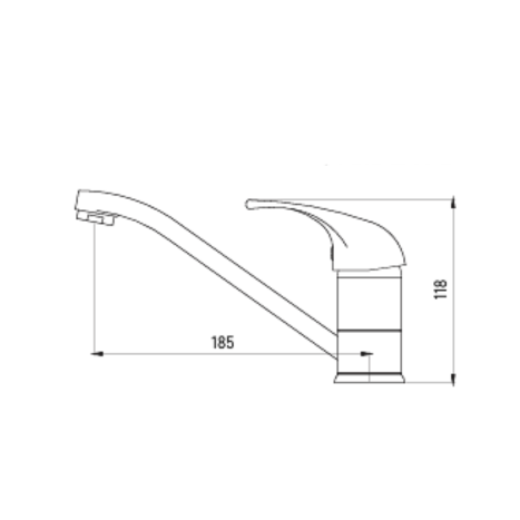 ברז פרח נמוך פיה בינונית COLOMBA- אקווילה
