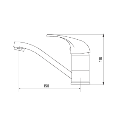 ברז פרח נמוך פיה קצרה COLOMBA- אקווילה