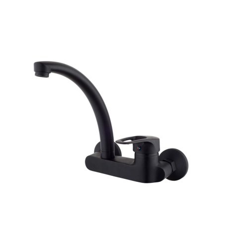 ברז קיר גבוה פיה ארוכה שחור מט CAPINERA- אקווילה