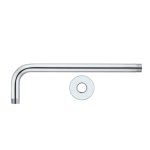 זרוע לראש מקלחת נירוסטה 30 ס"מ אורי כרום ניקל- אקווילה