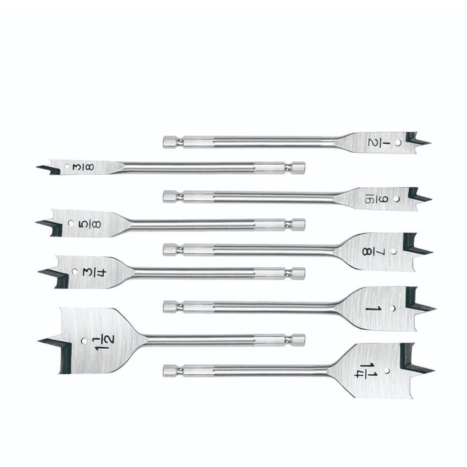 מקדחי פרפר שטוח לעץ לאימפקט במגוון גדלים- TOOLMAK