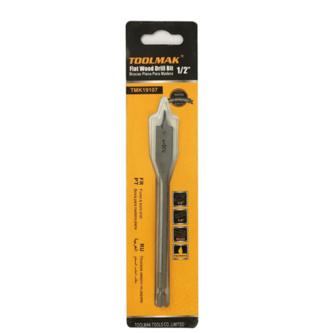 מקדחי פרפר שטוח לעץ לאימפקט במגוון גדלים- TOOLMAK
