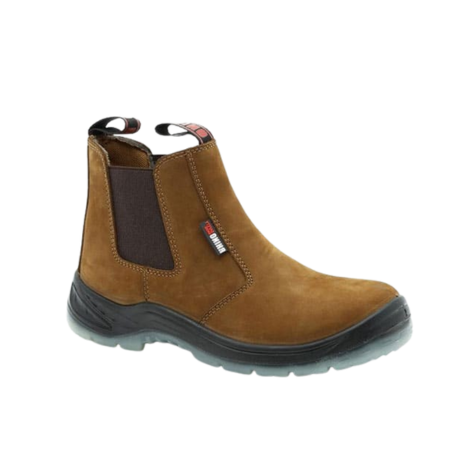 נעל עבודה עם כיפת ברזל חום בהיר- Rhino