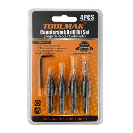 סט 4 יח' שקענים לעץ- TOOLMAK