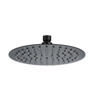 ראש מקלחת עגול נירוסטה ארבל שחור- אקווילה