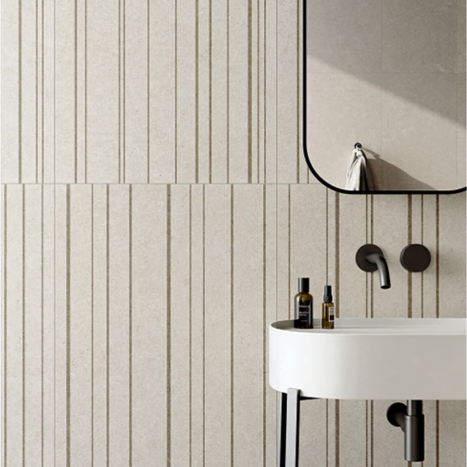 דקור גרניט פורצלן 60/120- קרם עדין עם טקסטורת קווים