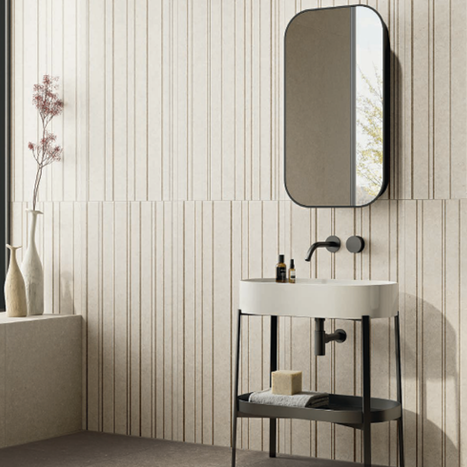 דקור גרניט פורצלן 60/120- קרם עדין עם טקסטורת קווים