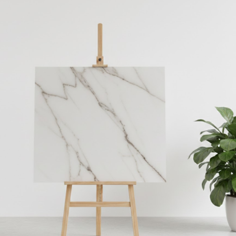 טפט קיר  דמוי קרמיקה שיש לבן רוחב 60 ס