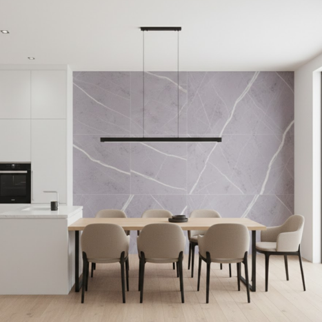 טפט קיר דמוי קרמיקה שיש אפור/סגול רוחב 60 ס