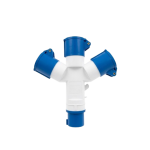 מפצל תקע לשלושה שקעים IP44 תעשייתי