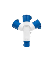 מפצל תקע לשלושה שקעים IP44 תעשייתי