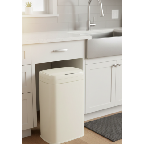פח אשפה חכם 50 ליטר לבן