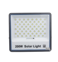 פנס הצפה 200W לד סולרי עם פנל חיצוני ושלט